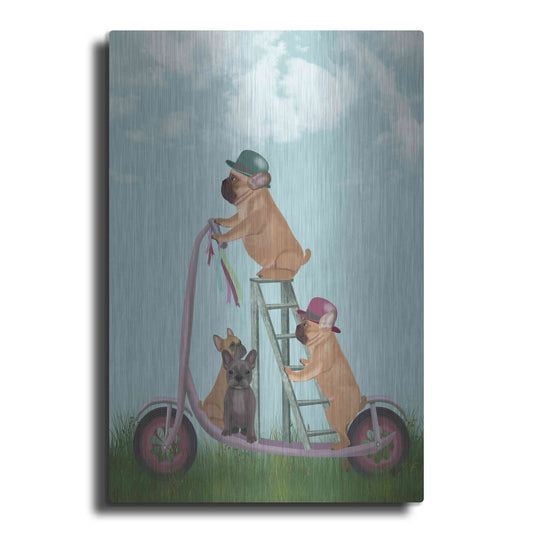 Luxe Metal Art 'French Bulldog Scooter' by Fab Funky Metal Wall Art