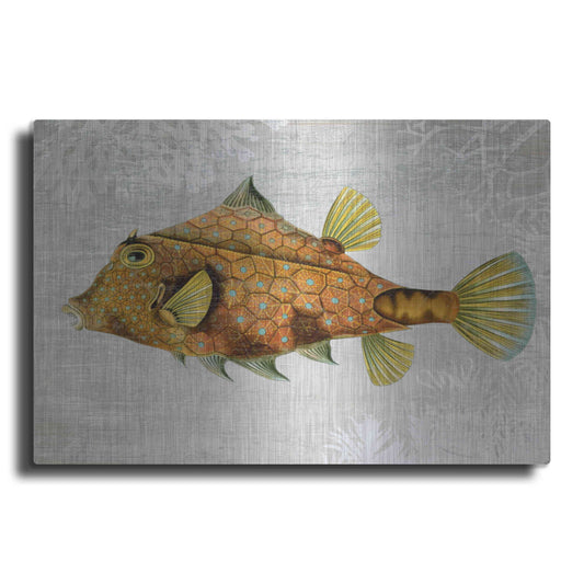 Luxe Metal Art 'Gold Turret Fish' by Fab Funky Metal Wall Art