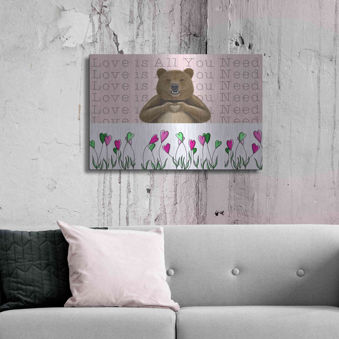 Luxe Metal Art 'Love is in the Air Collection A' by Fab Funky Metal Wall Art,36x24