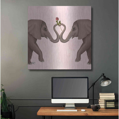 Luxe Metal Art 'Love is in the Air Collection C' by Fab Funky Metal Wall Art,36x36