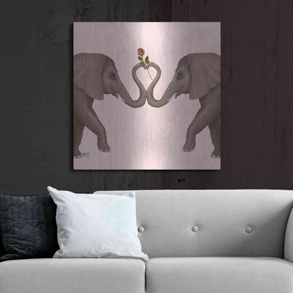 Luxe Metal Art 'Love is in the Air Collection C' by Fab Funky Metal Wall Art,36x36