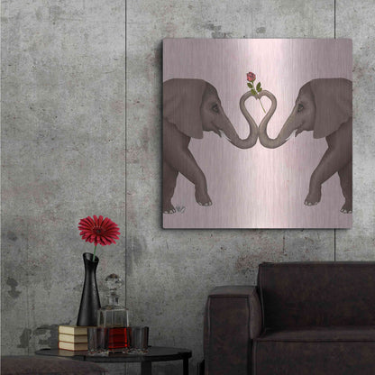 Luxe Metal Art 'Love is in the Air Collection C' by Fab Funky Metal Wall Art,36x36