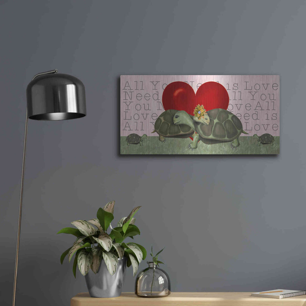 Luxe Metal Art 'Love is in the Air Collection H' by Fab Funky Metal Wall Art,24x12