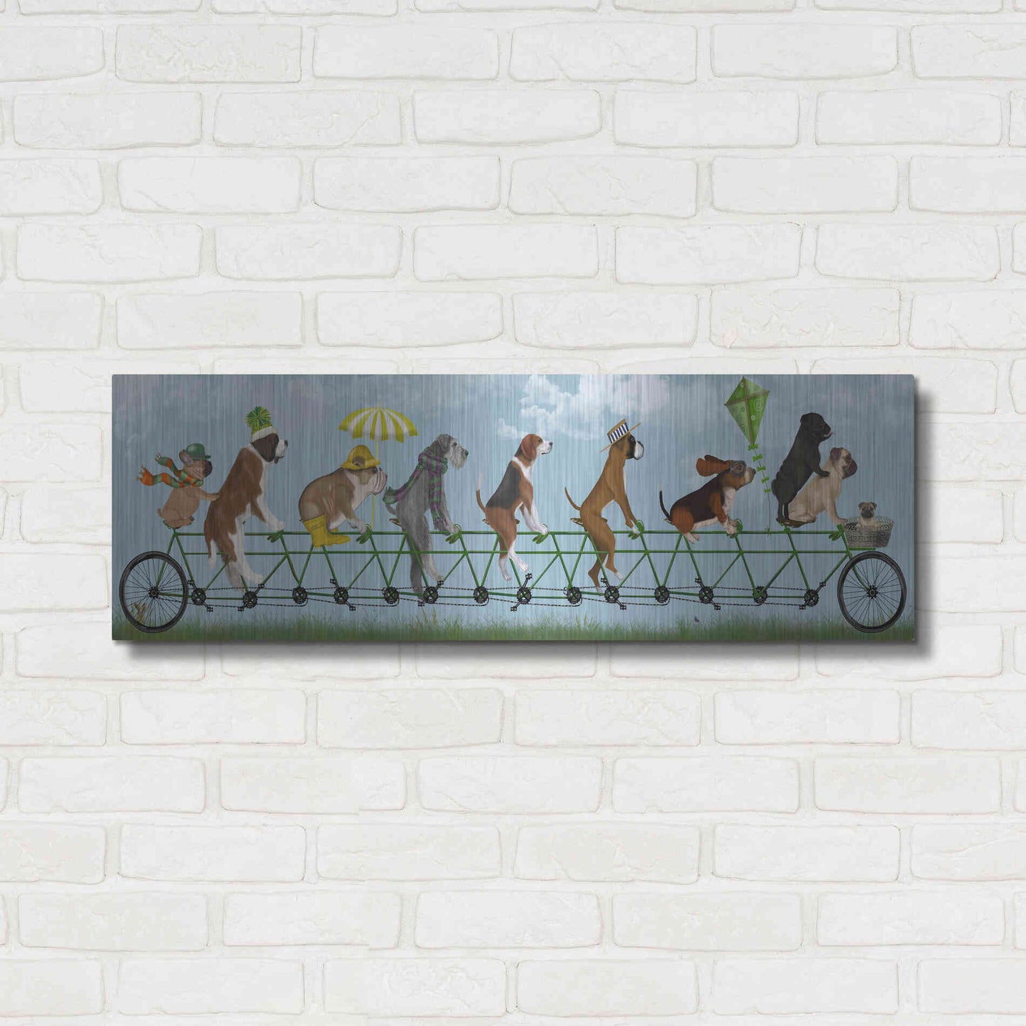 Luxe Metal Art 'Mutley Crew on Tandem' by Fab Funky Metal Wall Art,36x12