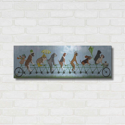 Luxe Metal Art 'Mutley Crew on Tandem' by Fab Funky Metal Wall Art,36x12