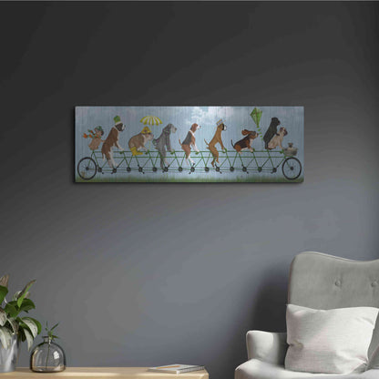 Luxe Metal Art 'Mutley Crew on Tandem' by Fab Funky Metal Wall Art,36x12