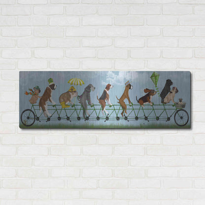 Luxe Metal Art 'Mutley Crew on Tandem' by Fab Funky Metal Wall Art,48x16