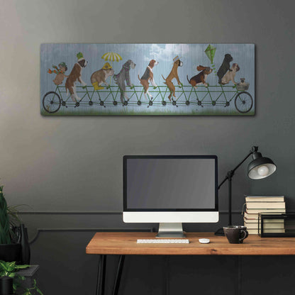 Luxe Metal Art 'Mutley Crew on Tandem' by Fab Funky Metal Wall Art,48x16