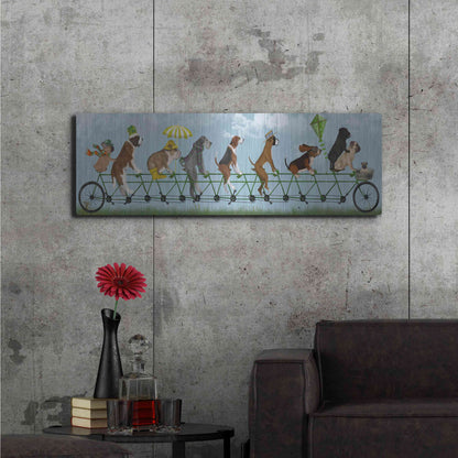 Luxe Metal Art 'Mutley Crew on Tandem' by Fab Funky Metal Wall Art,48x16