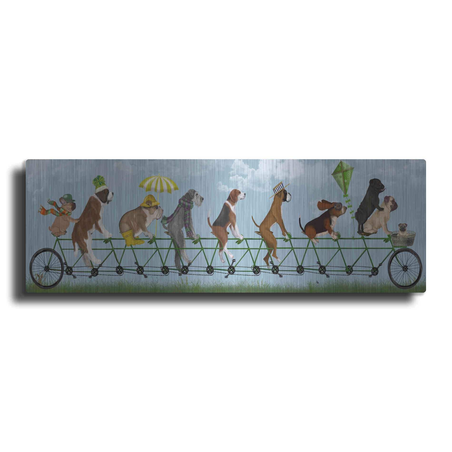 Luxe Metal Art 'Mutley Crew on Tandem' by Fab Funky Metal Wall Art