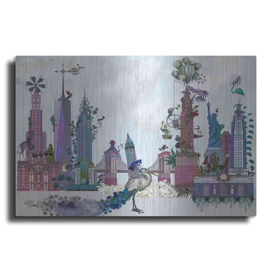 Luxe Metal Art 'New York City, Menagerie' by Fab Funky Metal Wall Art