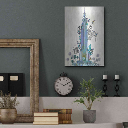 Luxe Metal Art 'New York Empire State Building, Menagerie' by Fab Funky Metal Wall Art,12x16