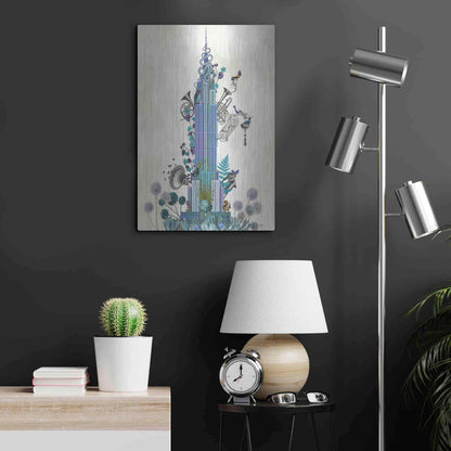 Luxe Metal Art 'New York Empire State Building, Menagerie' by Fab Funky Metal Wall Art,16x24