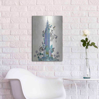 Luxe Metal Art 'New York Empire State Building, Menagerie' by Fab Funky Metal Wall Art,16x24