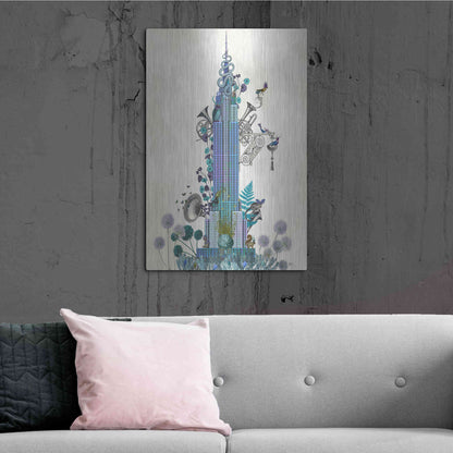 Luxe Metal Art 'New York Empire State Building, Menagerie' by Fab Funky Metal Wall Art,24x36