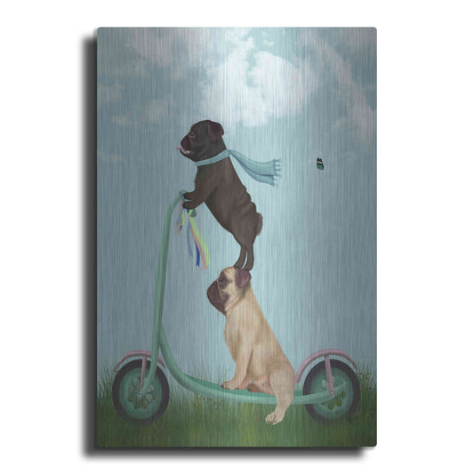 Luxe Metal Art 'Pug Scooter' by Fab Funky Metal Wall Art