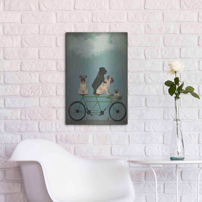 Luxe Metal Art 'Pug Tandem' by Fab Funky Metal Wall Art,16x24