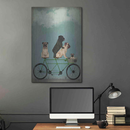 Luxe Metal Art 'Pug Tandem' by Fab Funky Metal Wall Art,24x36