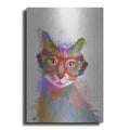 Luxe Metal Art 'Rainbow Splash Cat 1' by Fab Funky Metal Wall Art
