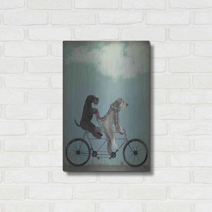 Luxe Metal Art 'Schnauzer Tandem' by Fab Funky Metal Wall Art,16x24