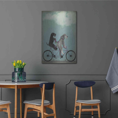 Luxe Metal Art 'Schnauzer Tandem' by Fab Funky Metal Wall Art,24x36