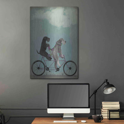 Luxe Metal Art 'Schnauzer Tandem' by Fab Funky Metal Wall Art,24x36