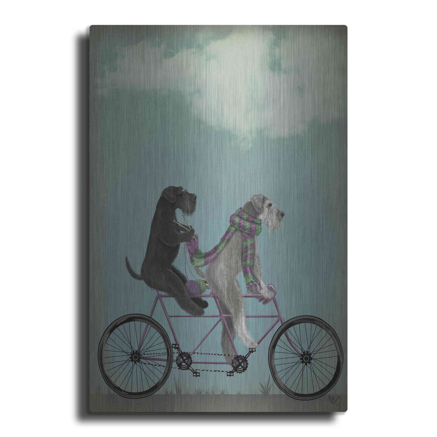 Luxe Metal Art 'Schnauzer Tandem' by Fab Funky Metal Wall Art