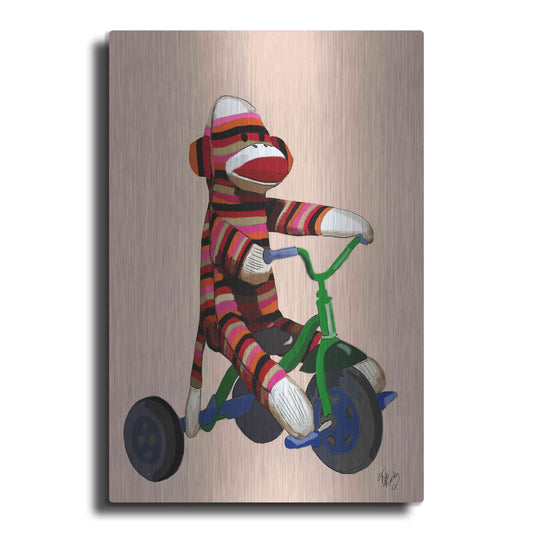 Luxe Metal Art 'Sock Monkey Tricycle' by Fab Funky Metal Wall Art