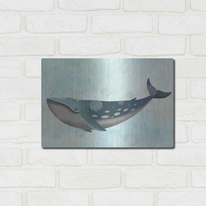 Luxe Metal Art 'Whale Bubbles 1' by Fab Funky Metal Wall Art,16x12