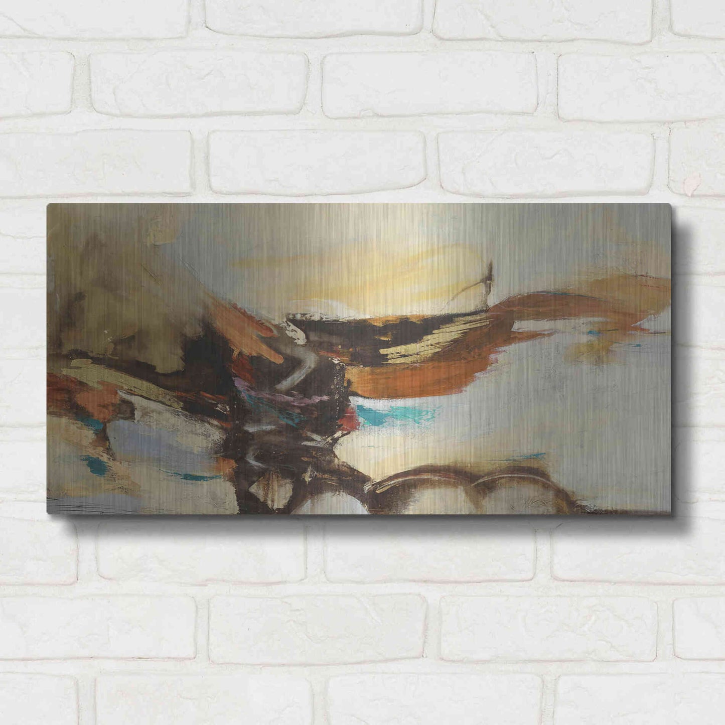 Luxe Metal Art 'Causal I' by Gabriela Villarreal Metal Wall Art,24x12