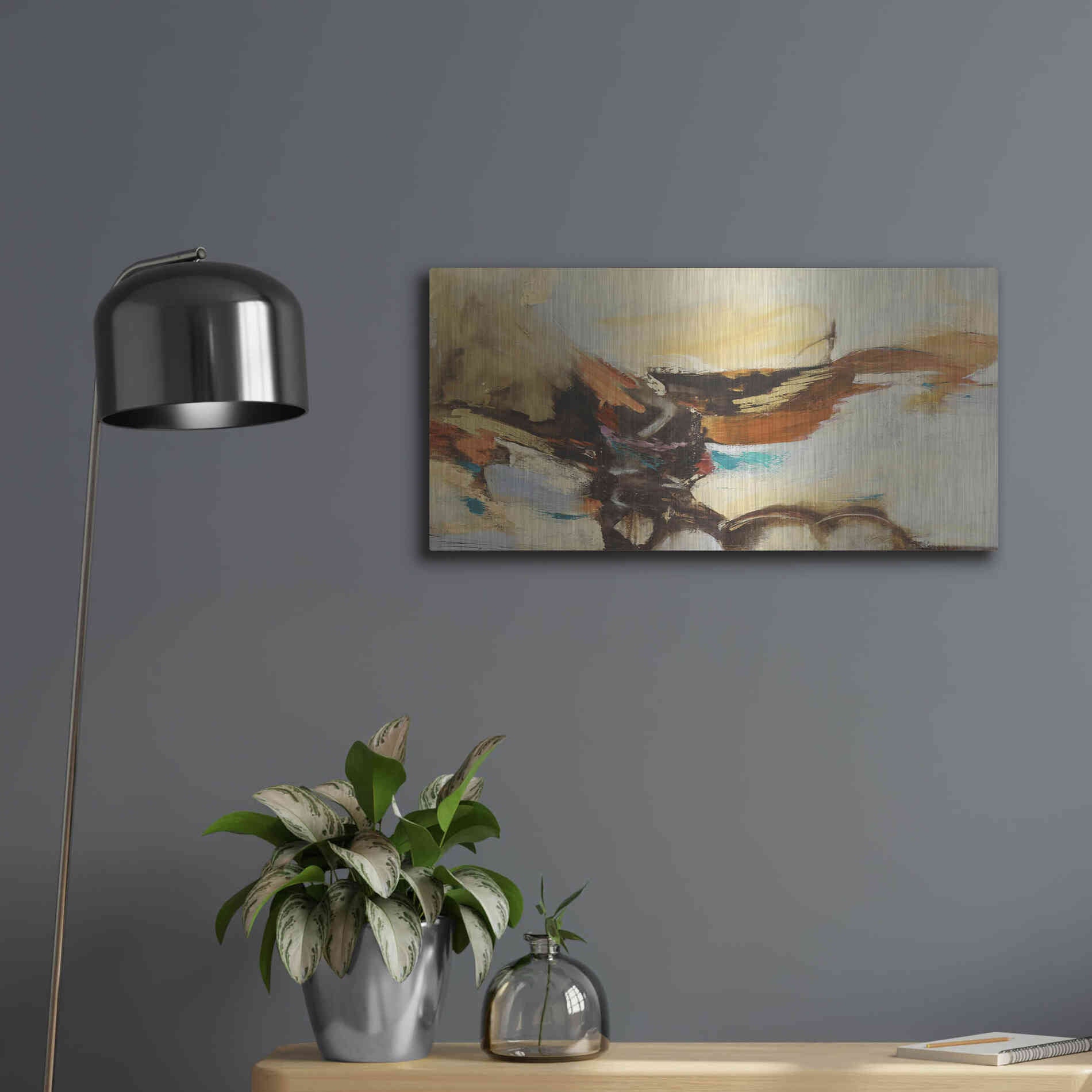 Luxe Metal Art 'Causal I' by Gabriela Villarreal Metal Wall Art,24x12