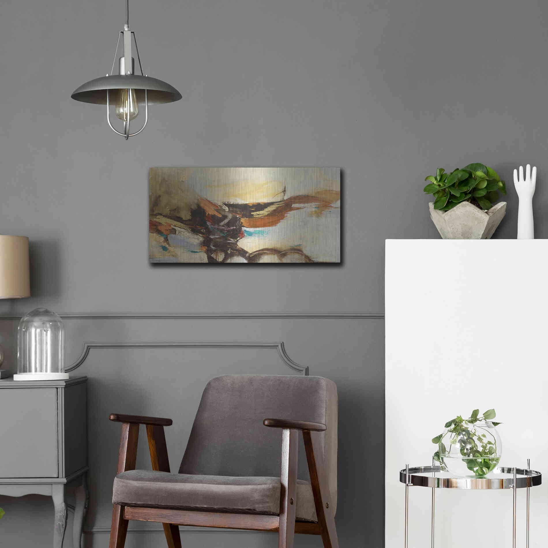 Luxe Metal Art 'Causal I' by Gabriela Villarreal Metal Wall Art,24x12