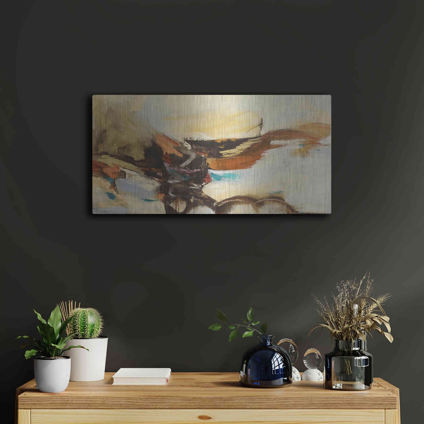 Luxe Metal Art 'Causal I' by Gabriela Villarreal Metal Wall Art,24x12