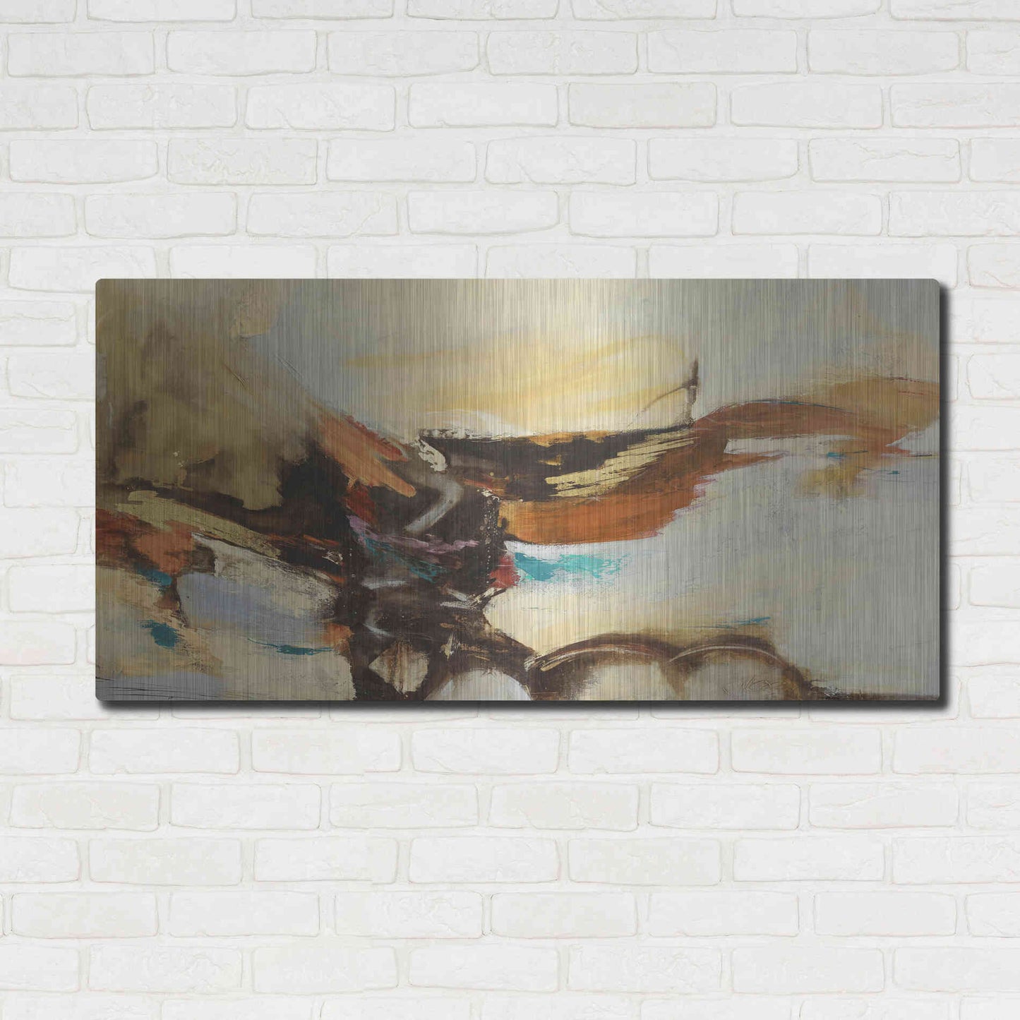 Luxe Metal Art 'Causal I' by Gabriela Villarreal Metal Wall Art,48x24