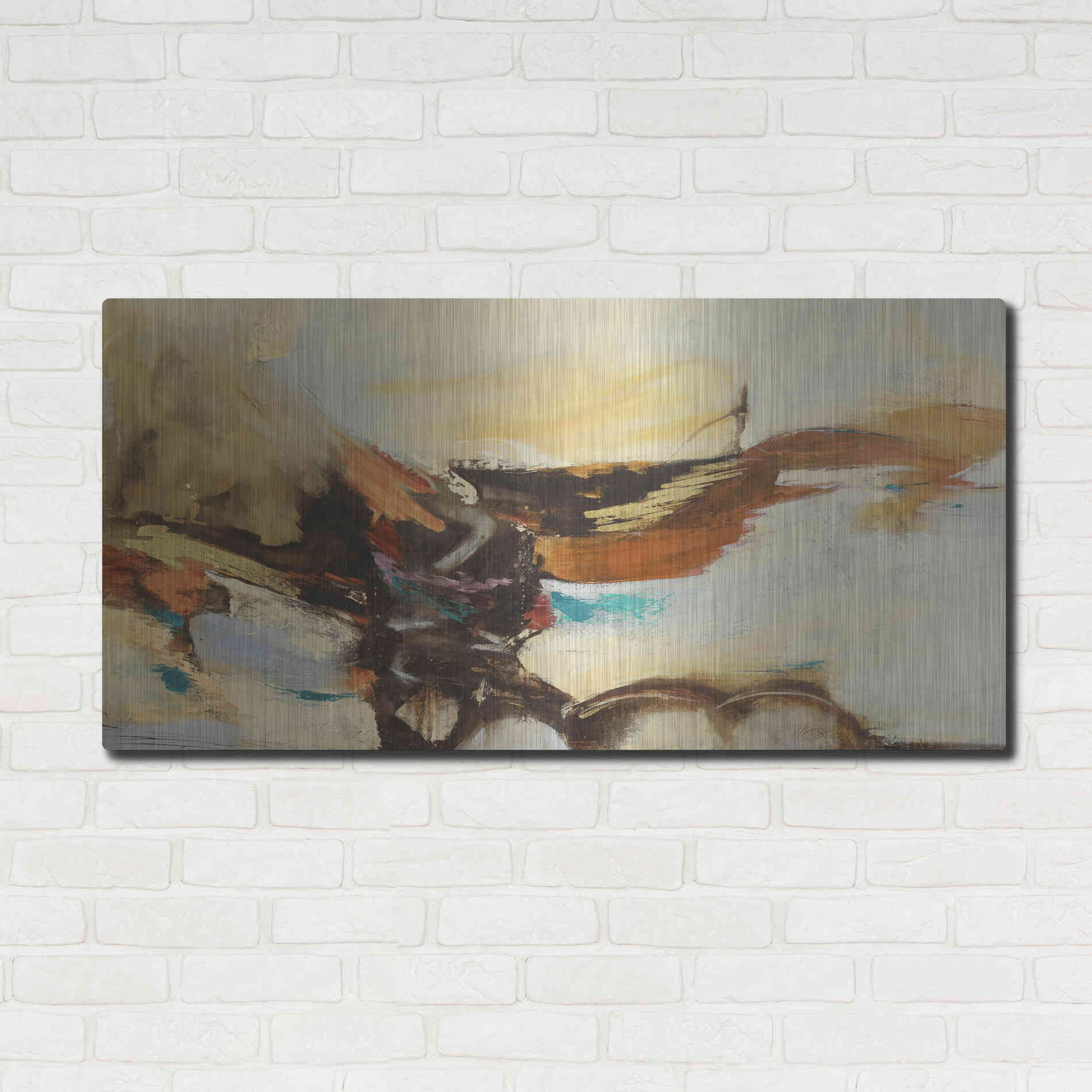 Luxe Metal Art 'Causal I' by Gabriela Villarreal Metal Wall Art,48x24