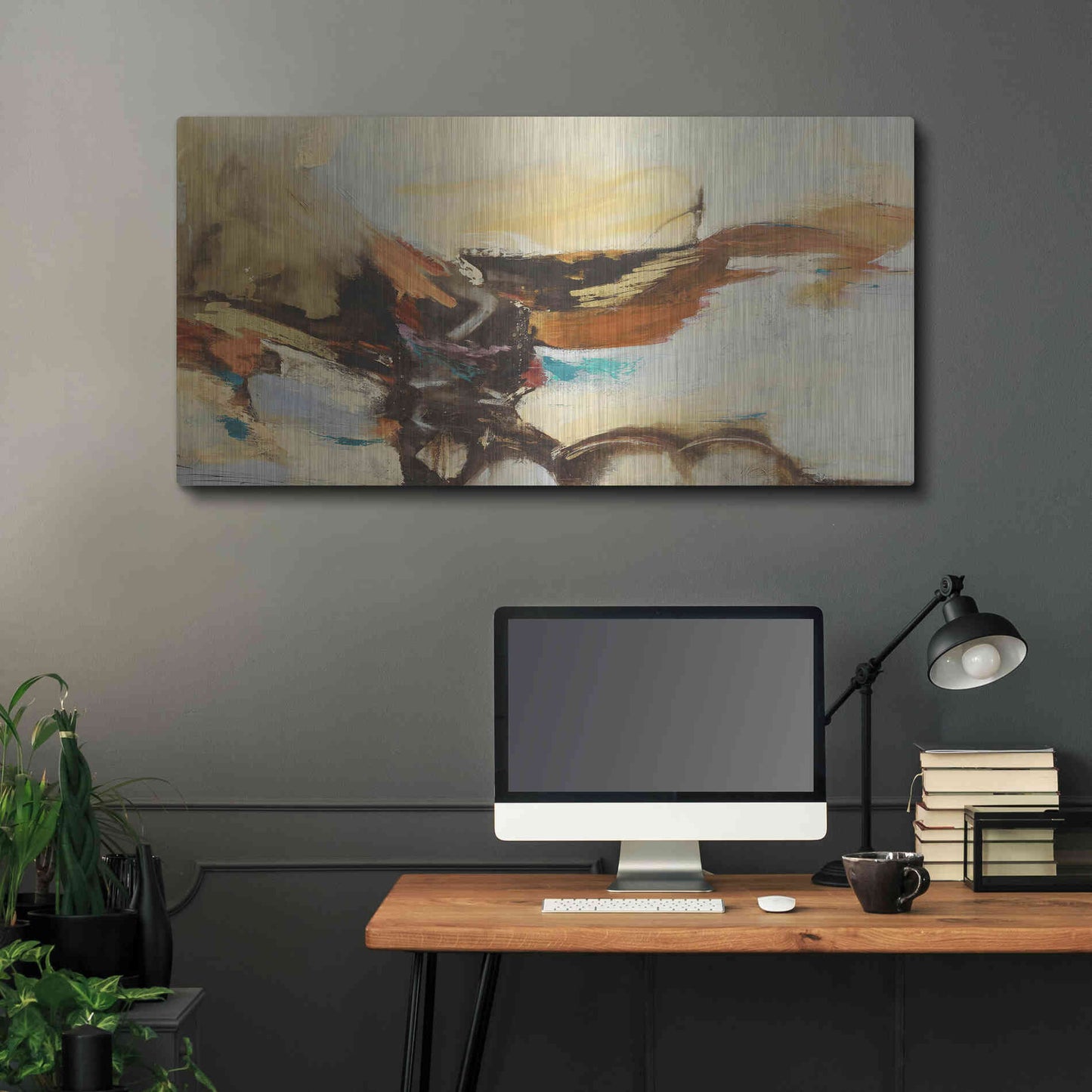 Luxe Metal Art 'Causal I' by Gabriela Villarreal Metal Wall Art,48x24