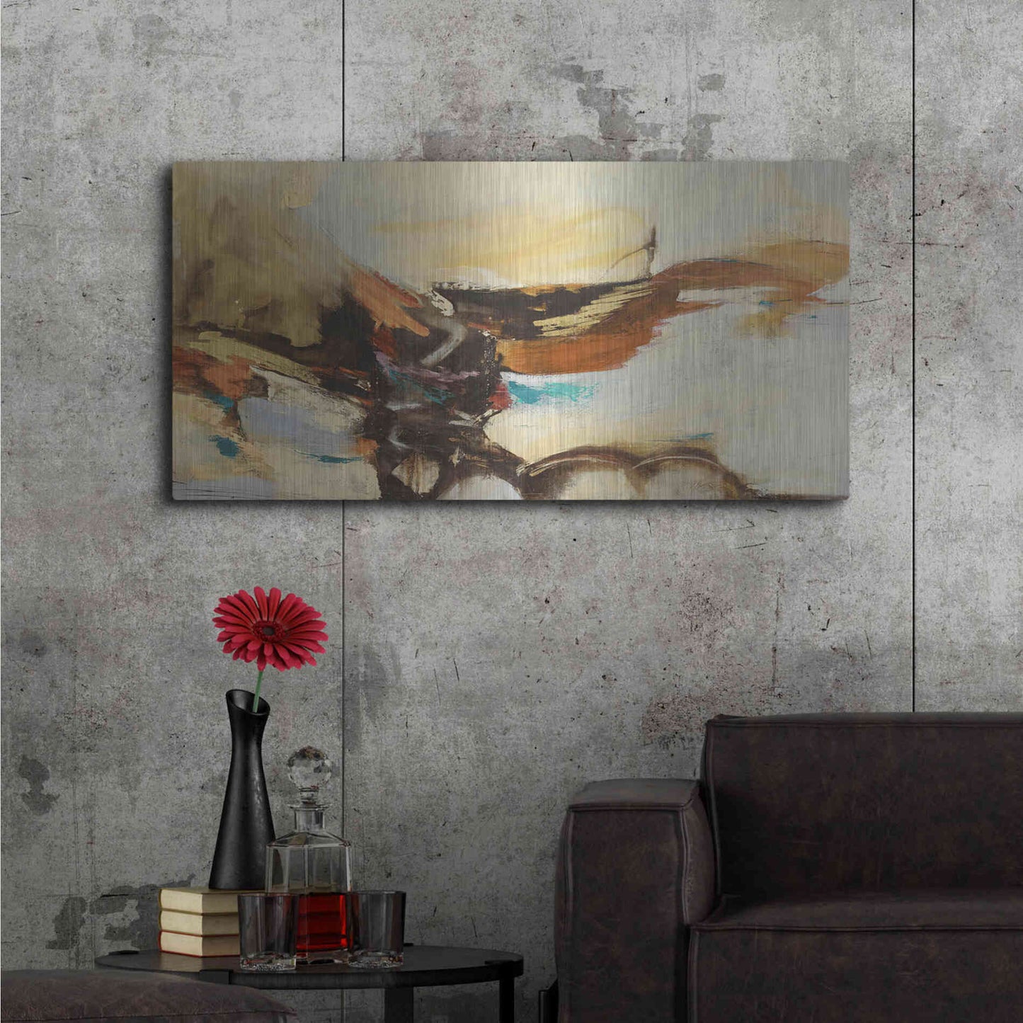 Luxe Metal Art 'Causal I' by Gabriela Villarreal Metal Wall Art,48x24