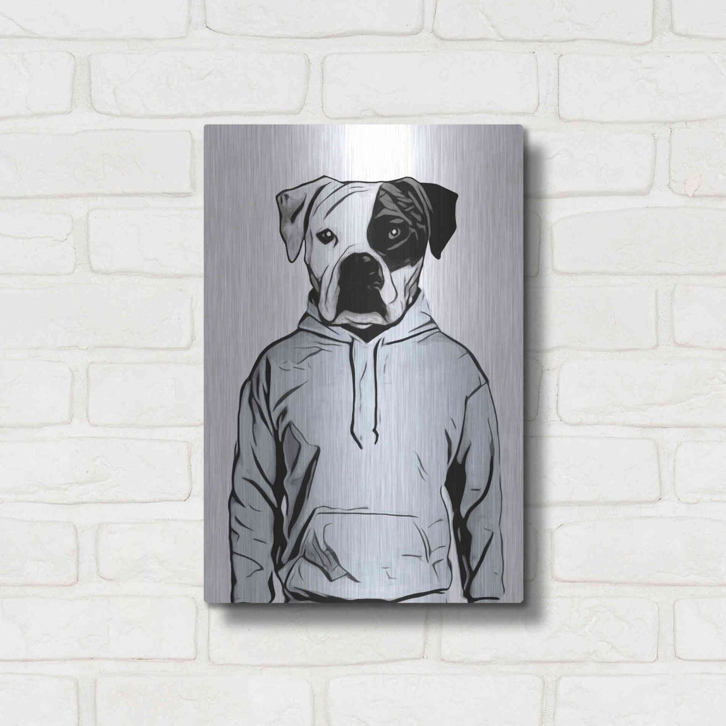 Luxe Metal Art 'Cool Dog' by Nicklas Gustafsson, Metal Wall Art,12x16