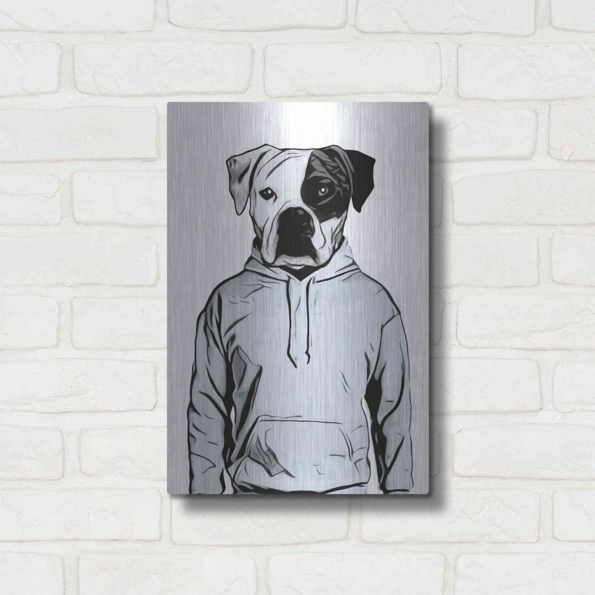 Luxe Metal Art 'Cool Dog' by Nicklas Gustafsson, Metal Wall Art,12x16