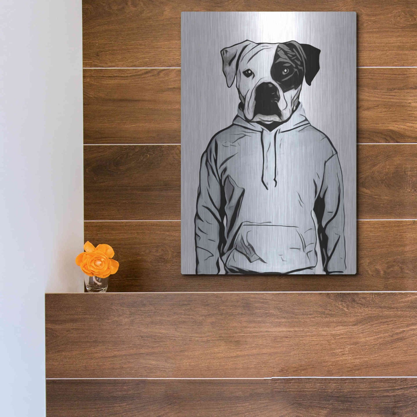 Luxe Metal Art 'Cool Dog' by Nicklas Gustafsson, Metal Wall Art,12x16