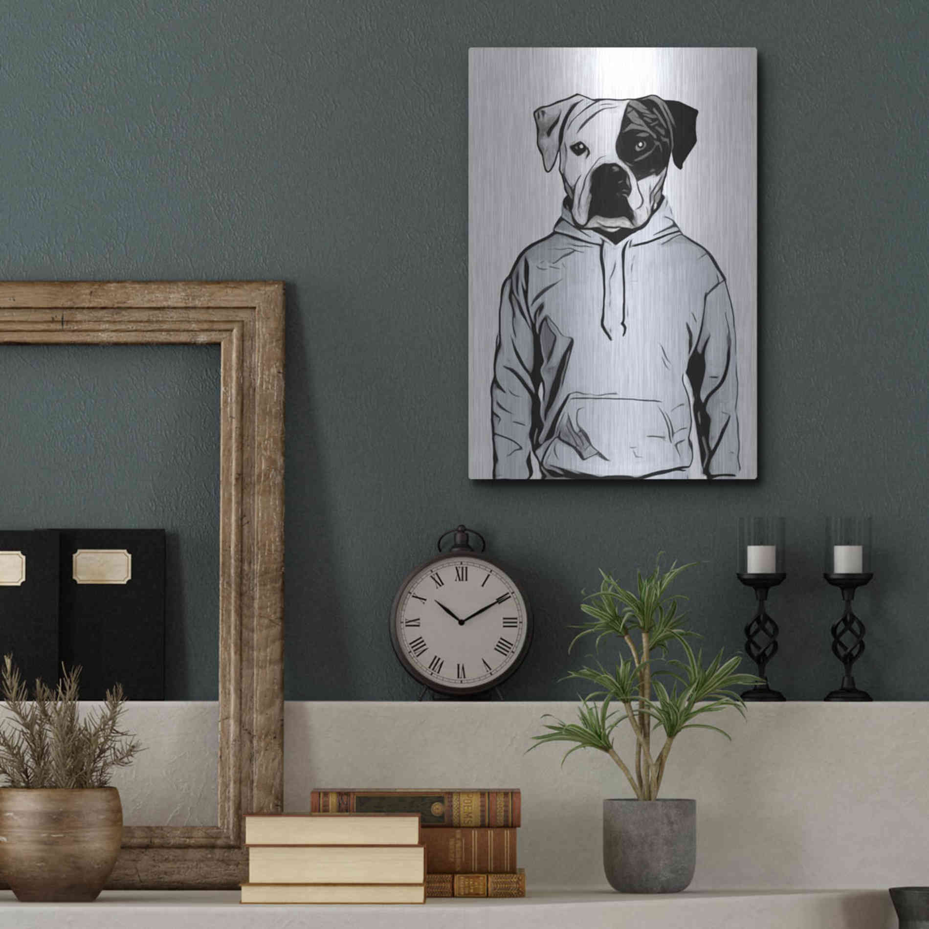 Luxe Metal Art 'Cool Dog' by Nicklas Gustafsson, Metal Wall Art,12x16