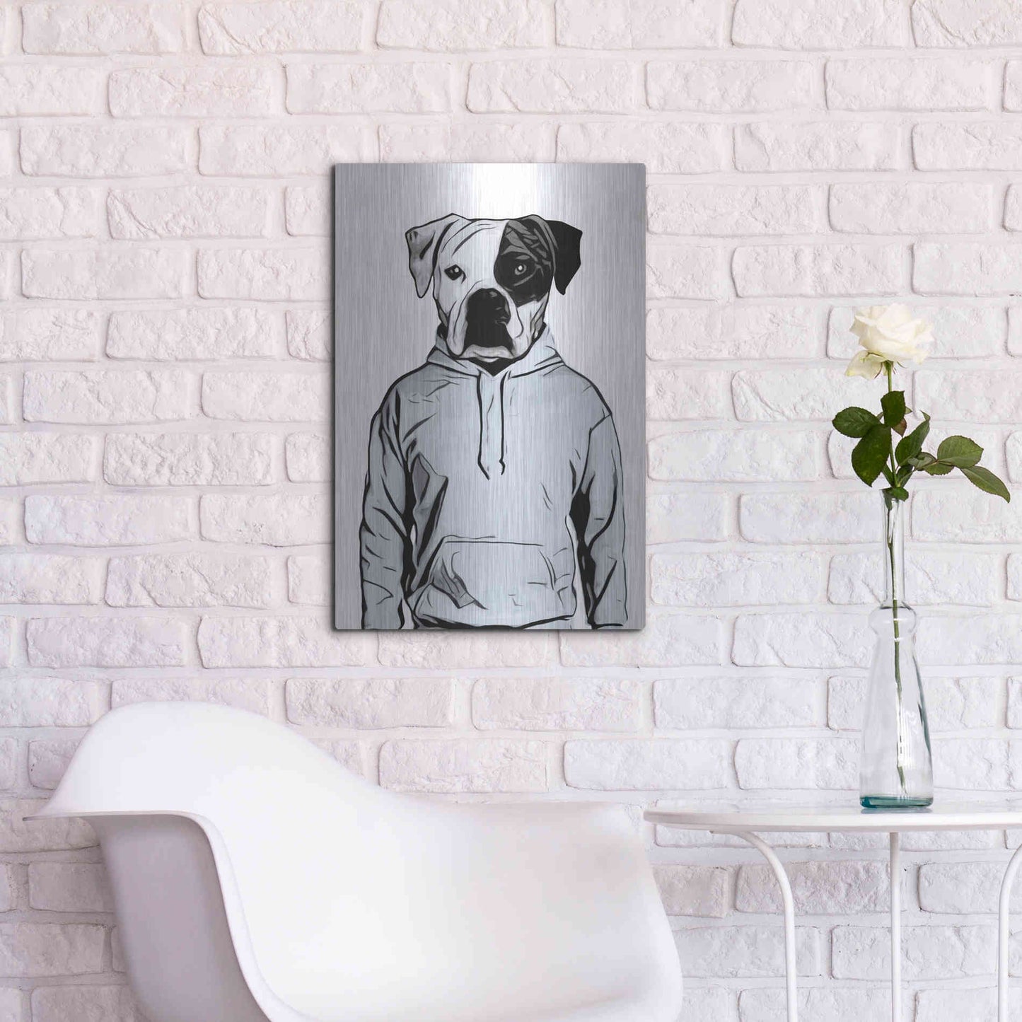 Luxe Metal Art 'Cool Dog' by Nicklas Gustafsson, Metal Wall Art,16x24