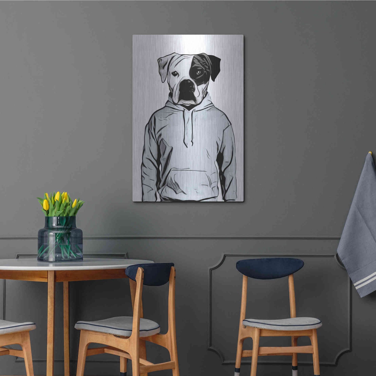 Luxe Metal Art 'Cool Dog' by Nicklas Gustafsson, Metal Wall Art,24x36