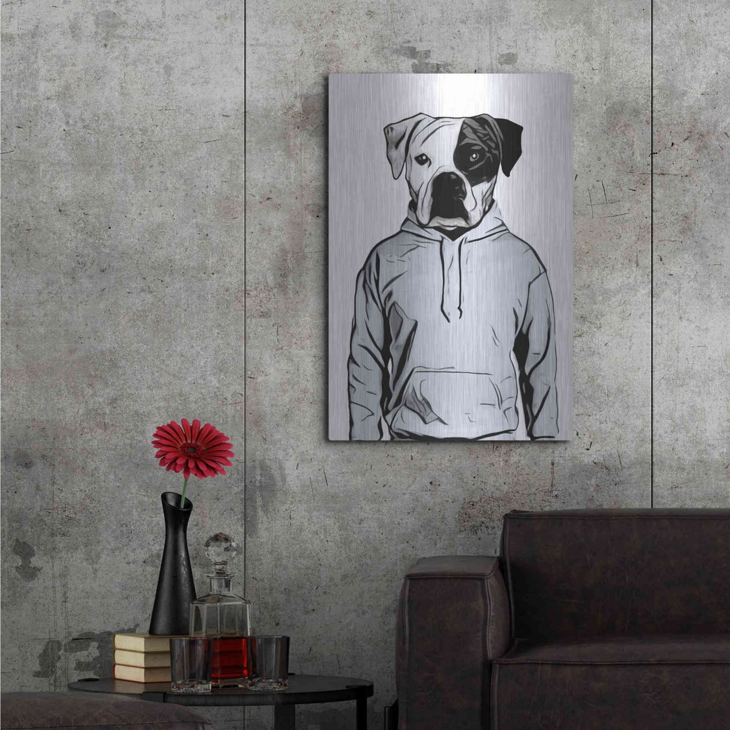 Luxe Metal Art 'Cool Dog' by Nicklas Gustafsson, Metal Wall Art,24x36