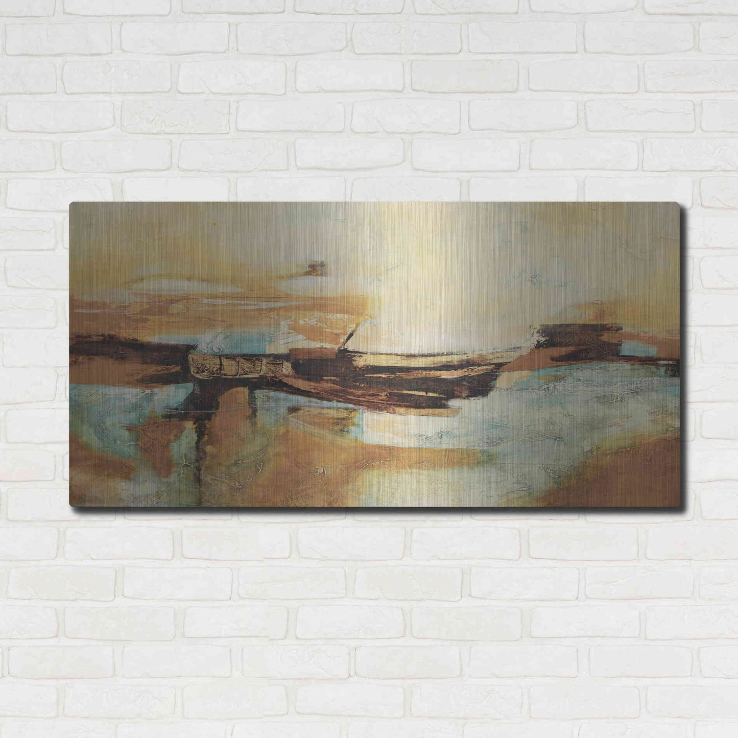 Luxe Metal Art 'Causal II' by Gabriela Villarreal Metal Wall Art,48x24