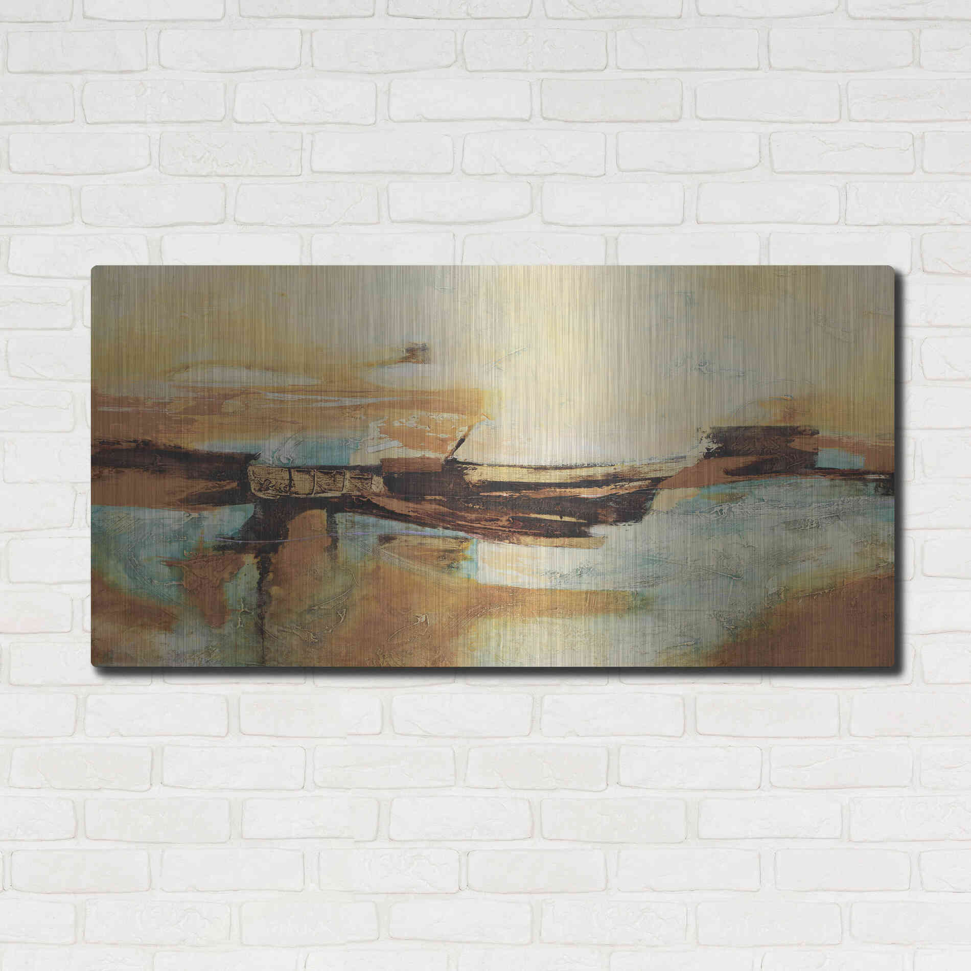 Luxe Metal Art 'Causal II' by Gabriela Villarreal Metal Wall Art,48x24