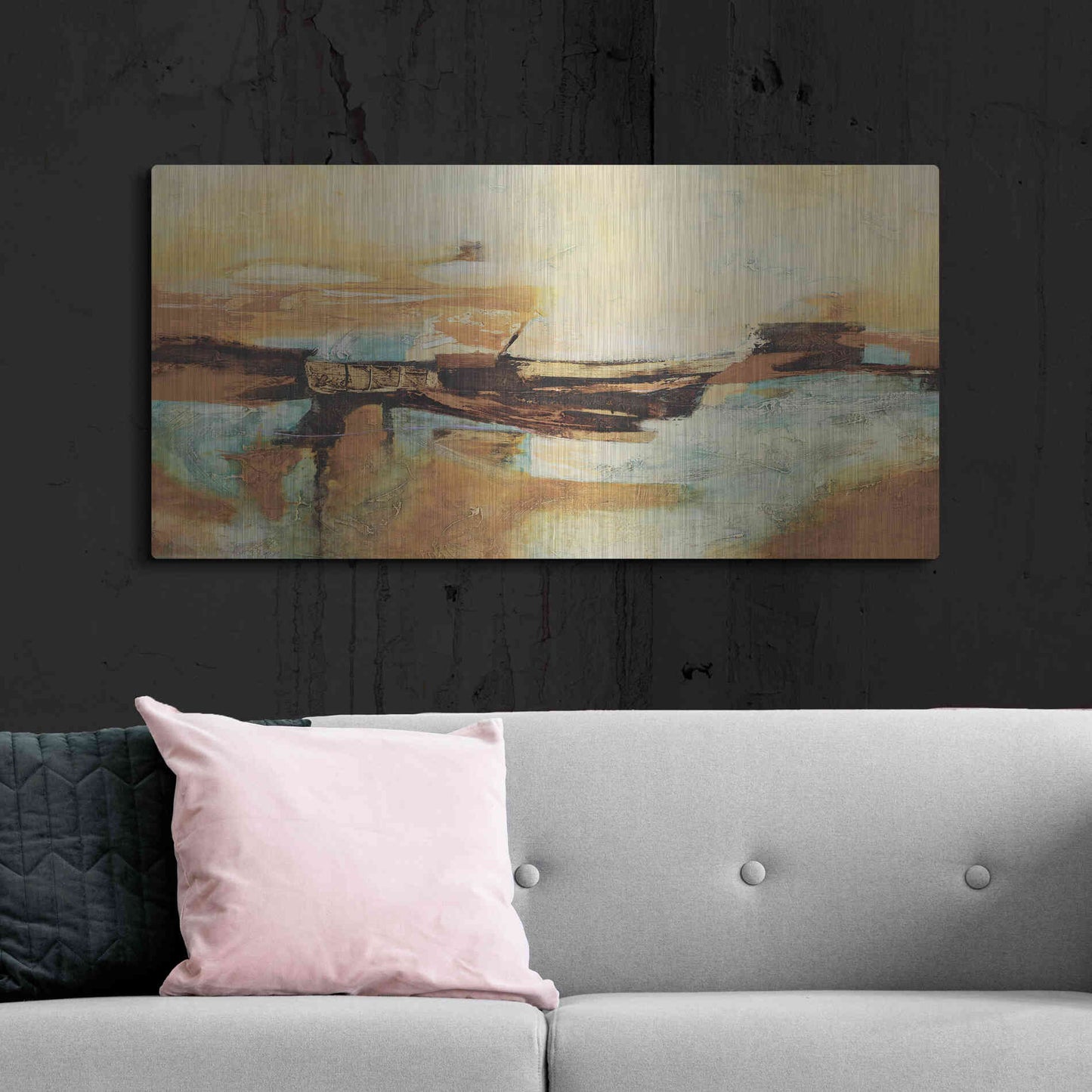 Luxe Metal Art 'Causal II' by Gabriela Villarreal Metal Wall Art,48x24