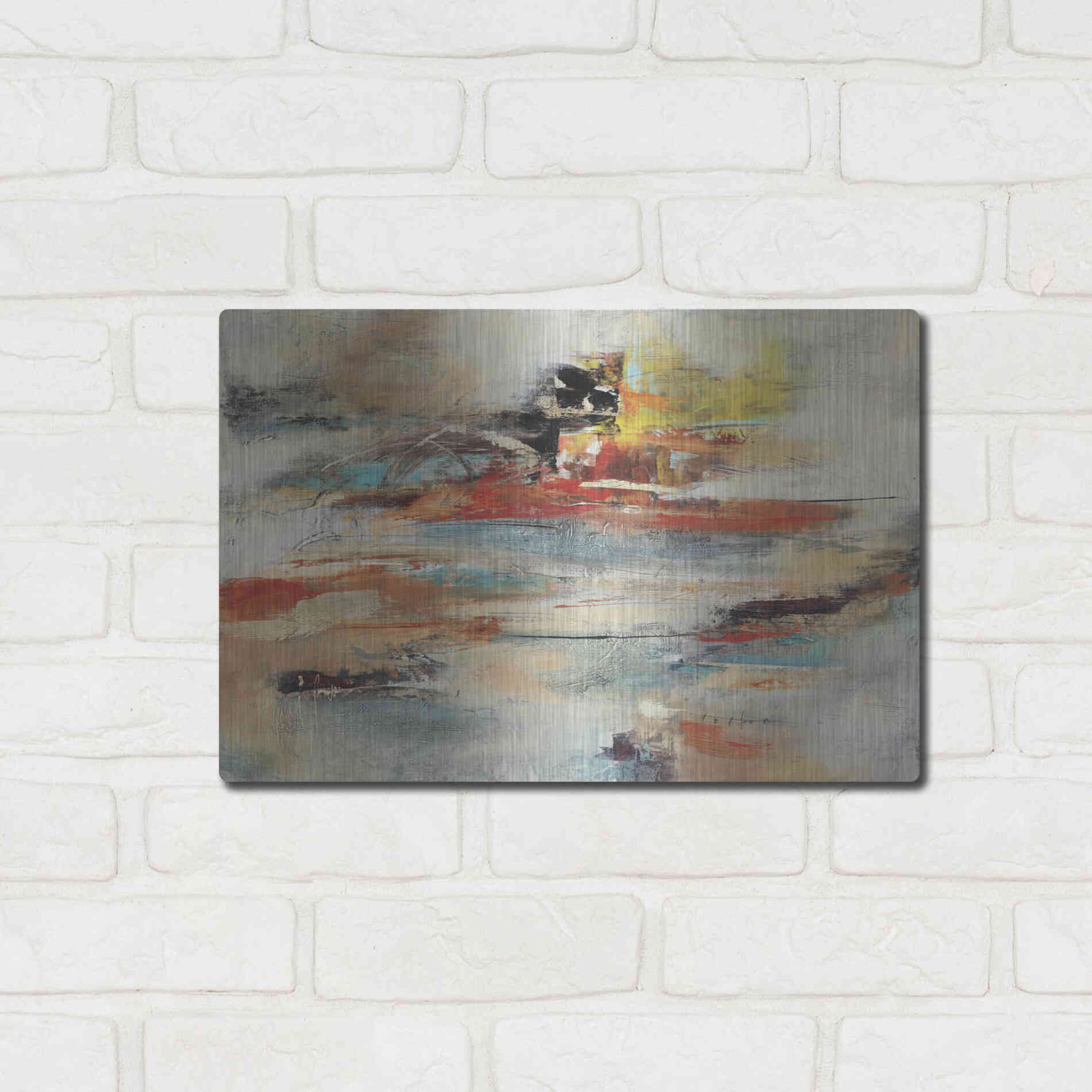 Luxe Metal Art 'Tesiturno I' by Gabriela Villarreal Metal Wall Art,16x12