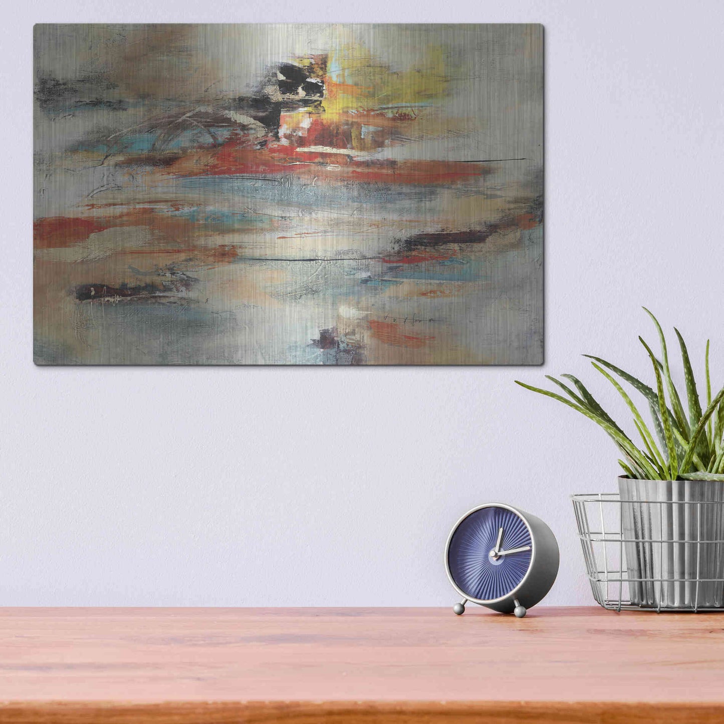 Luxe Metal Art 'Tesiturno I' by Gabriela Villarreal Metal Wall Art,16x12