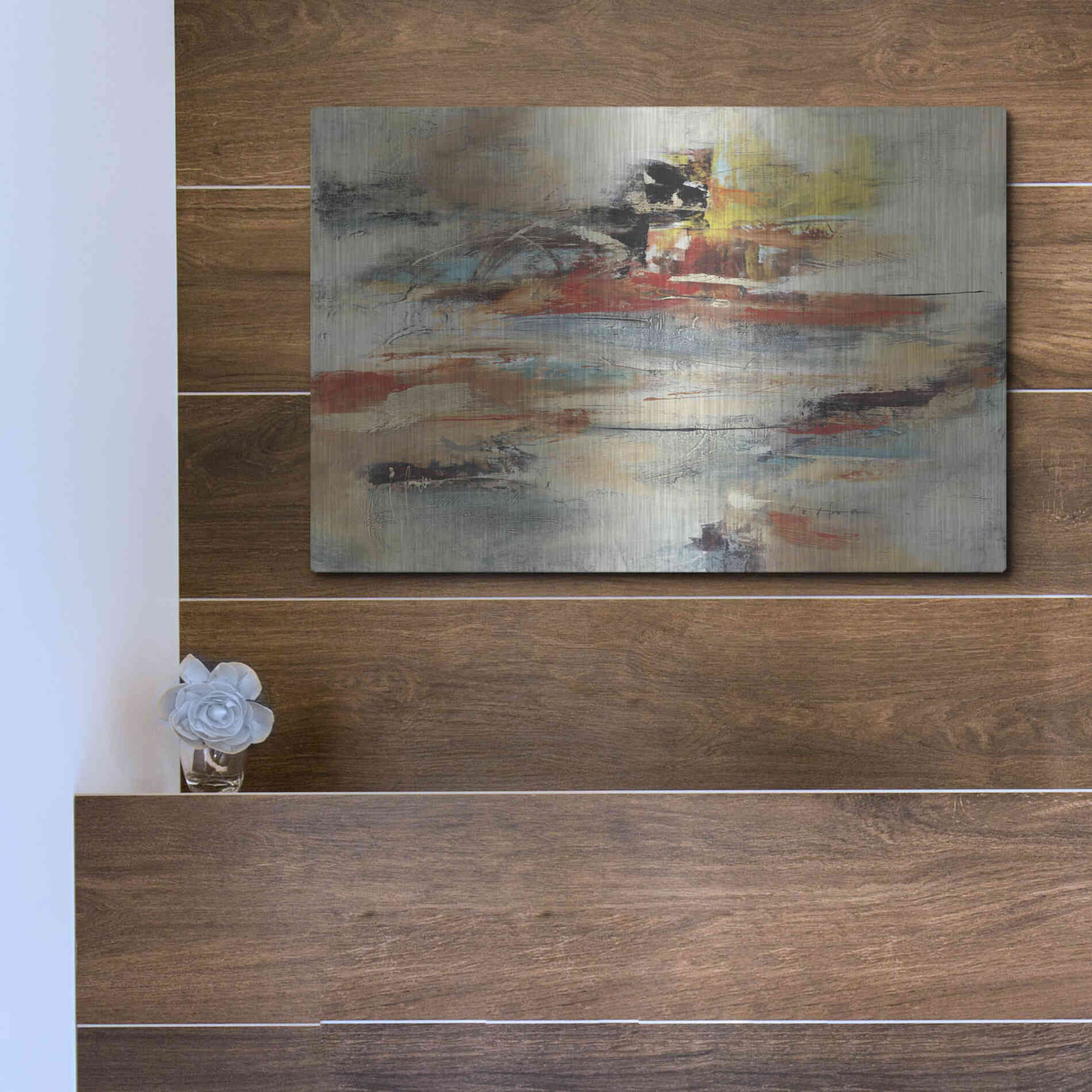 Luxe Metal Art 'Tesiturno I' by Gabriela Villarreal Metal Wall Art,16x12
